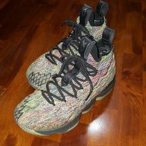 Boys Nike LeBron fruity pebbles basketball shoes